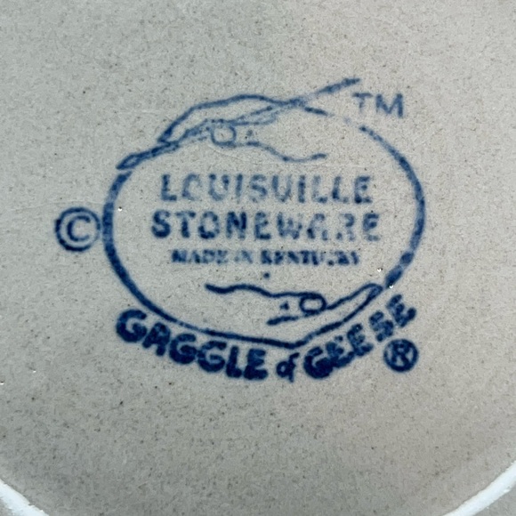 Gaggle of Geese LRG Pot Belly Canister and DUCK HEAD lid by LOUISVILLE stoneware - Picture 10 of 16